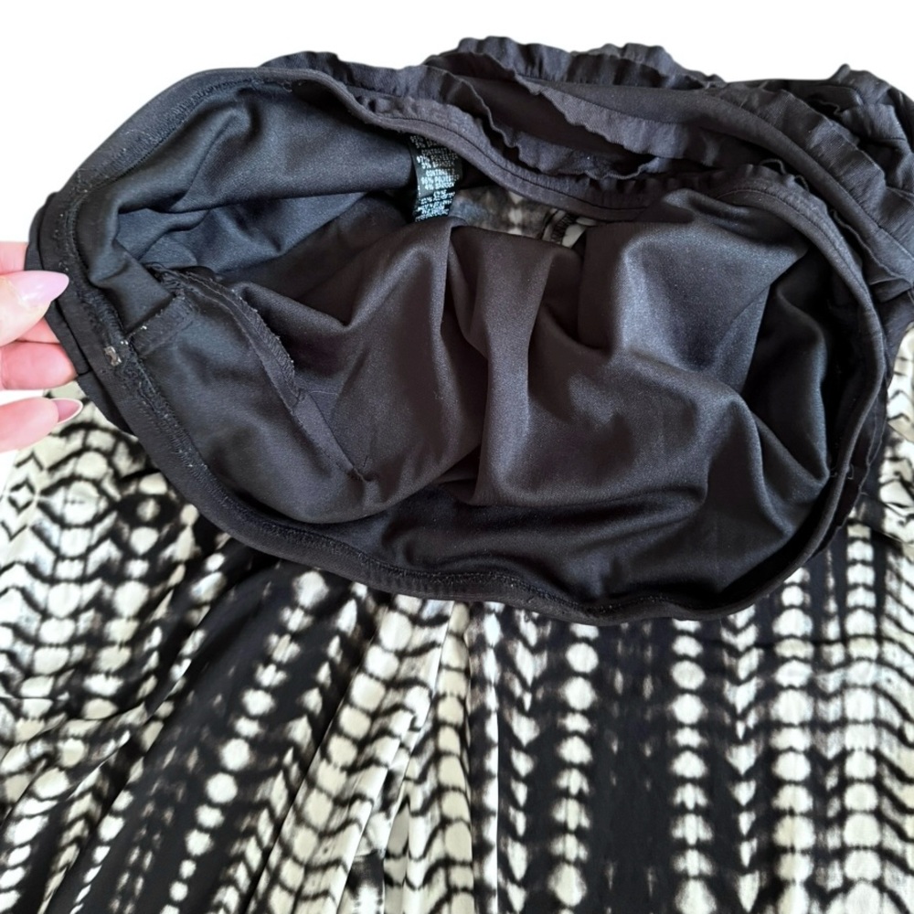 Women’s Strapless Wide Leg Black Ruffled Long Jumpsuit Size XL Jersey Knit Party - Picture 8 of 16